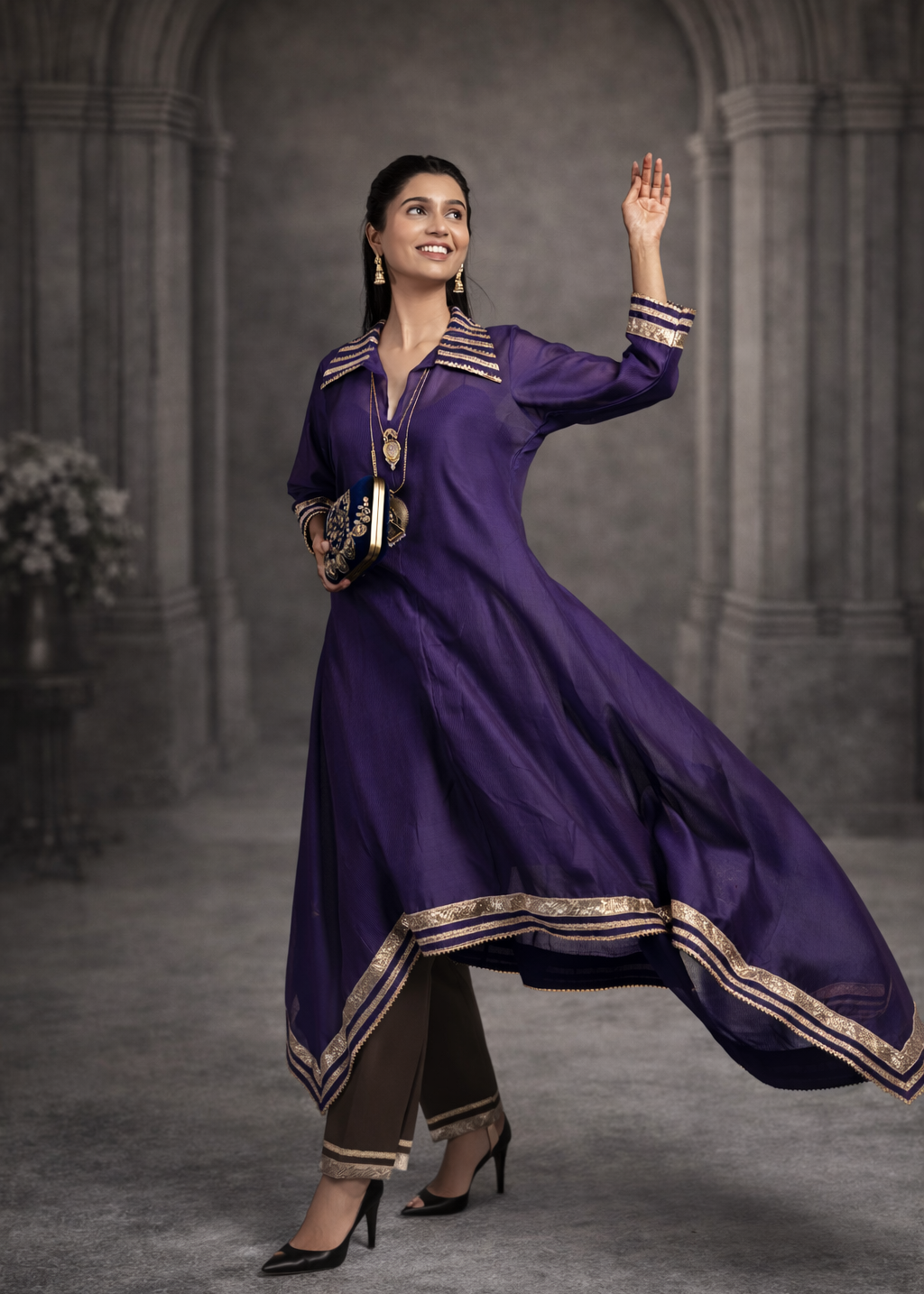 Purple Kaftan Dress