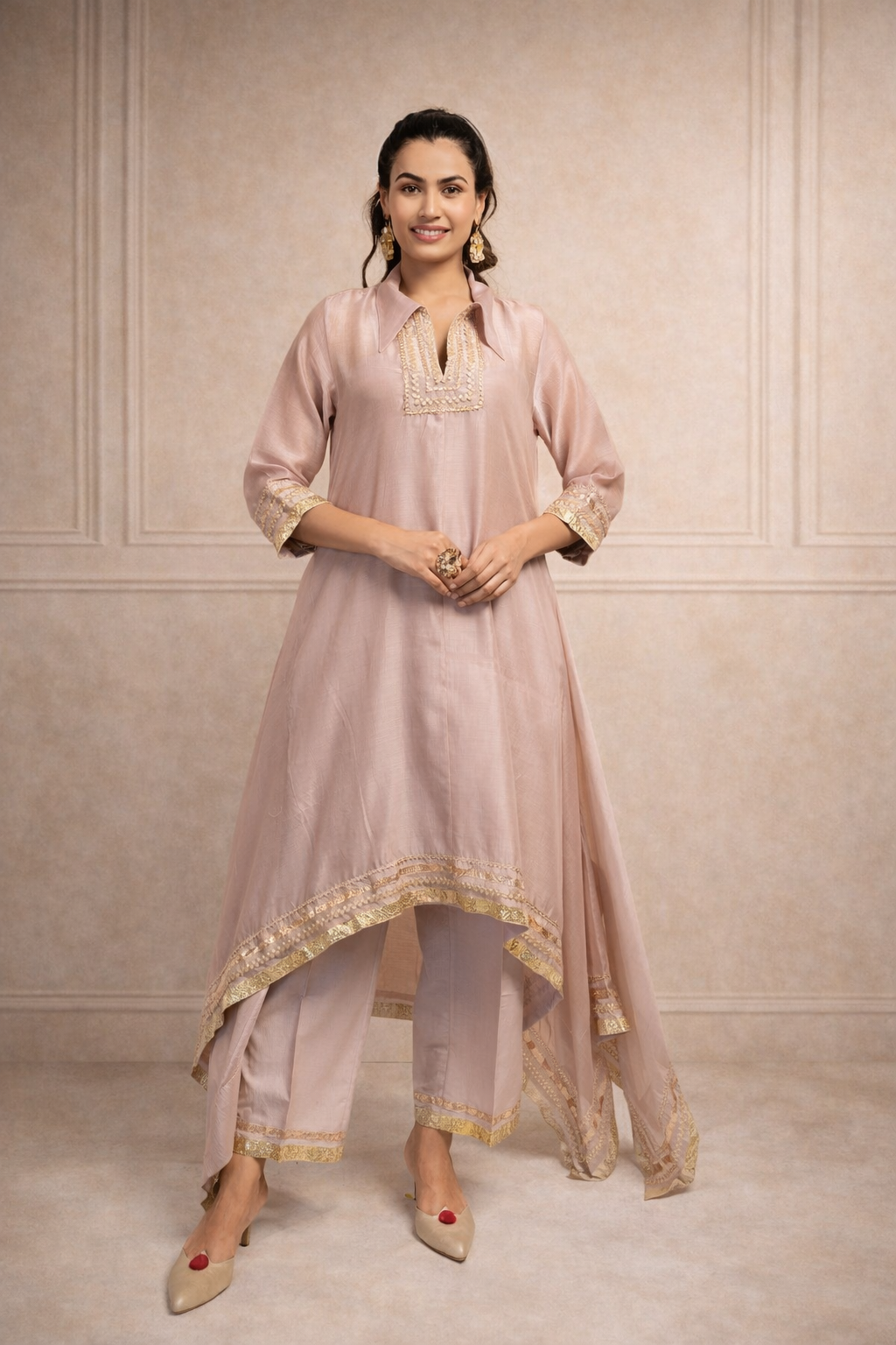 Blush Pink Kaftan Dress