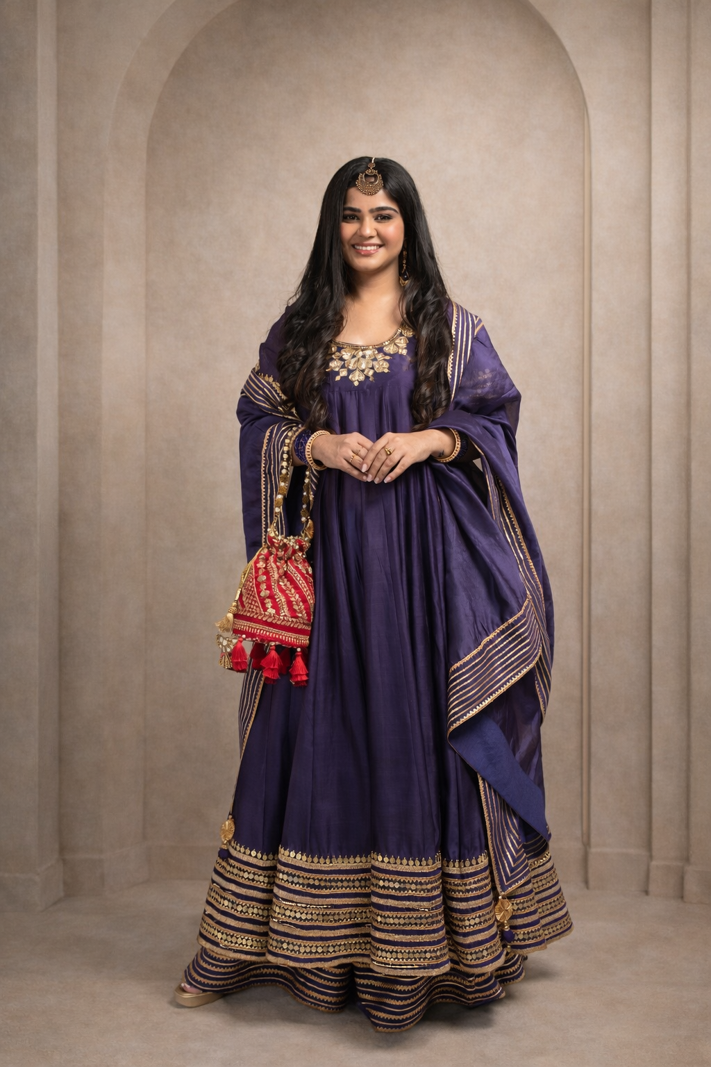 Purple Anarkali
