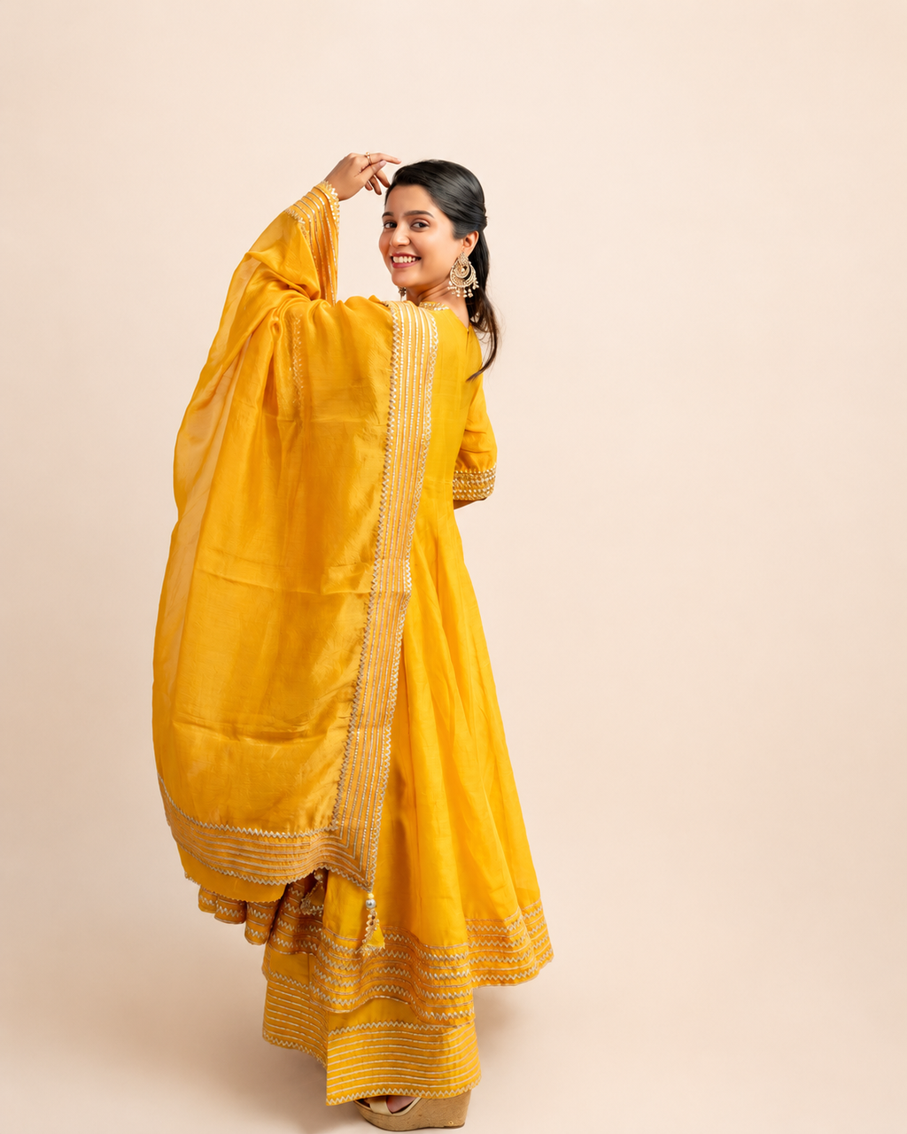 Yellow Anarkali
