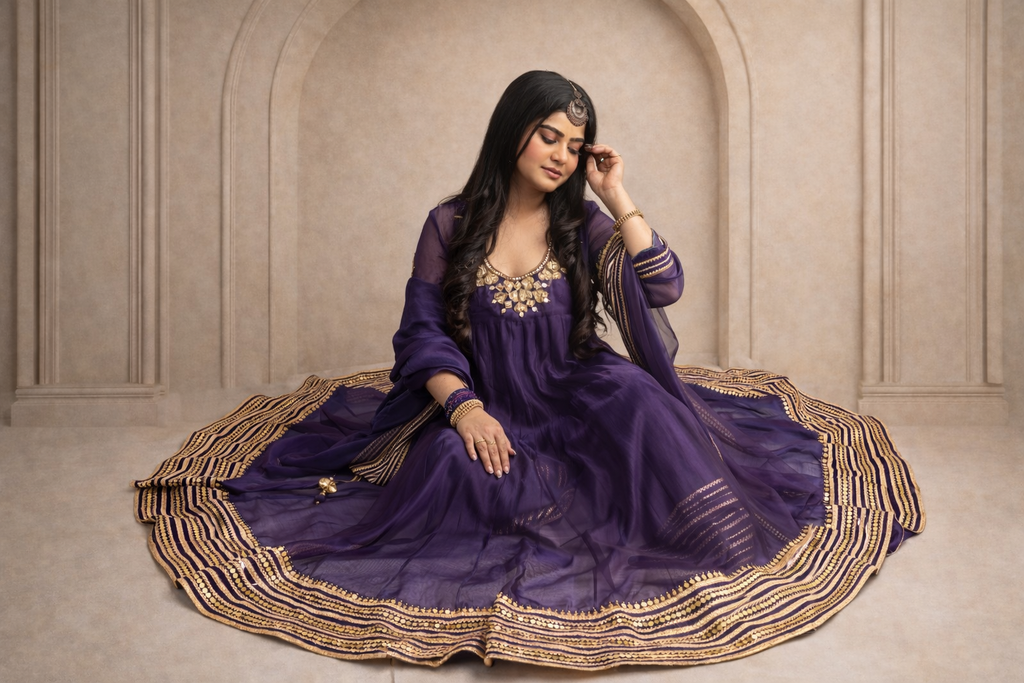 Purple Anarkali