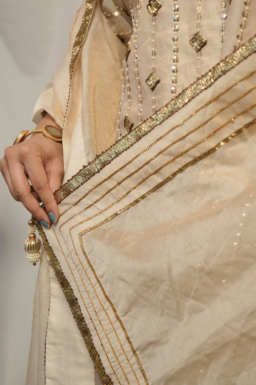Gold Tissue Kaftan Dress