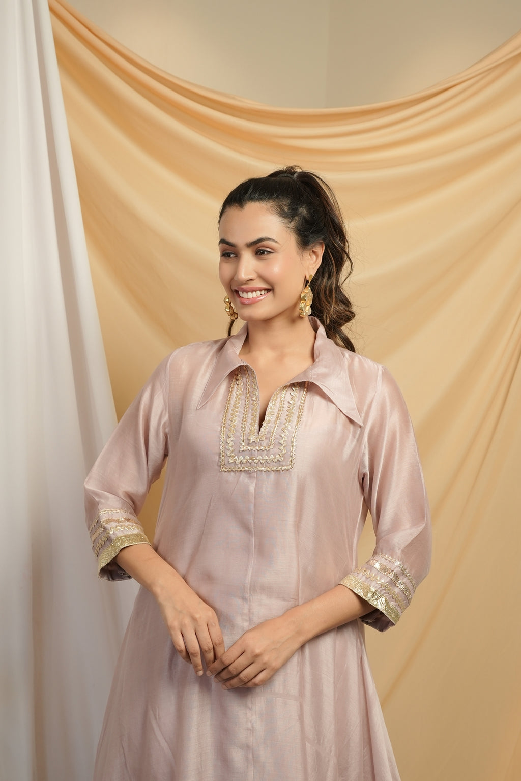 Blush Pink Kaftan Dress