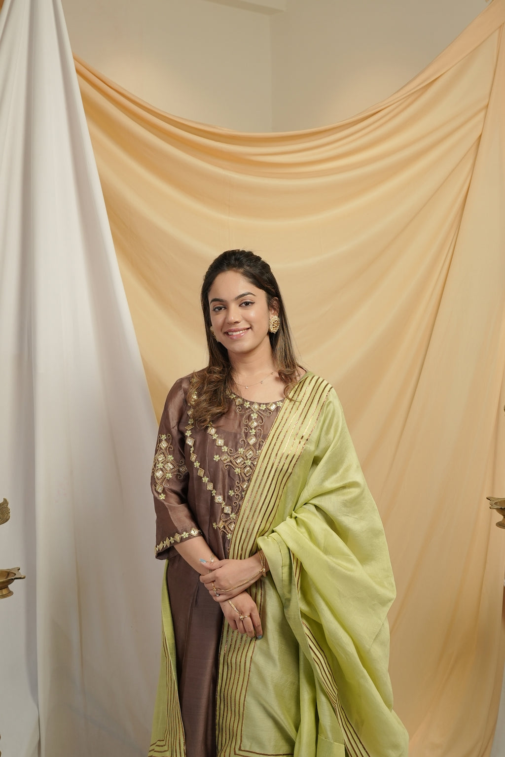 Coffee Brown Choga Set