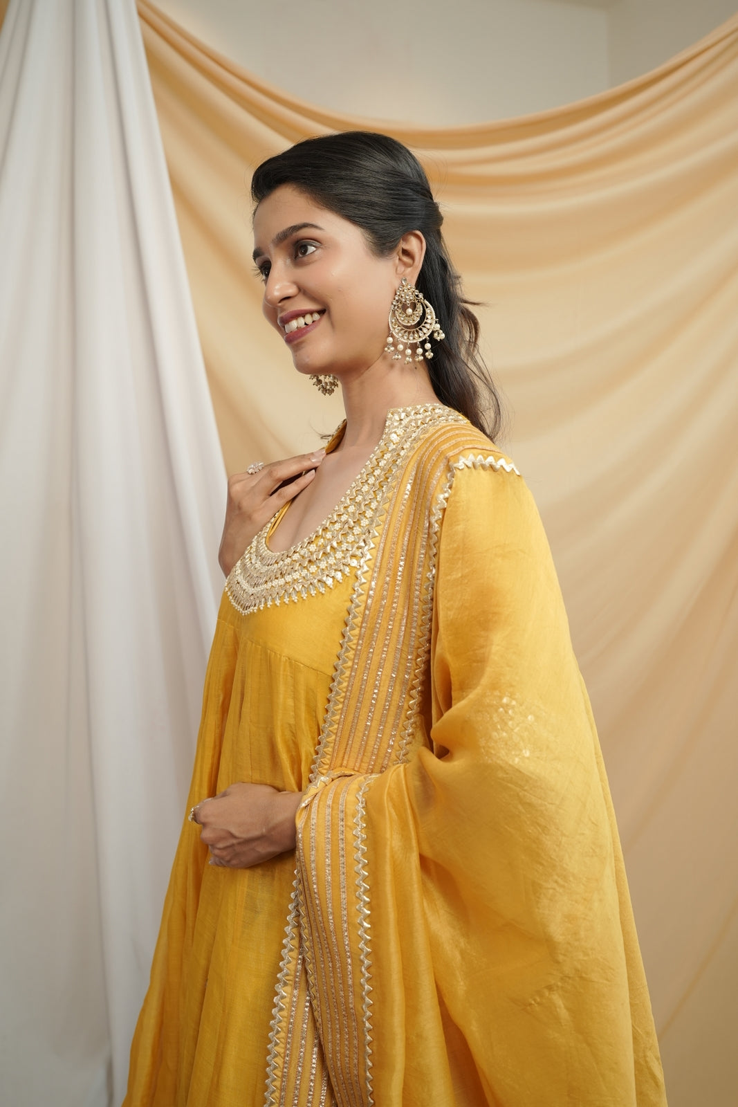 Yellow Anarkali