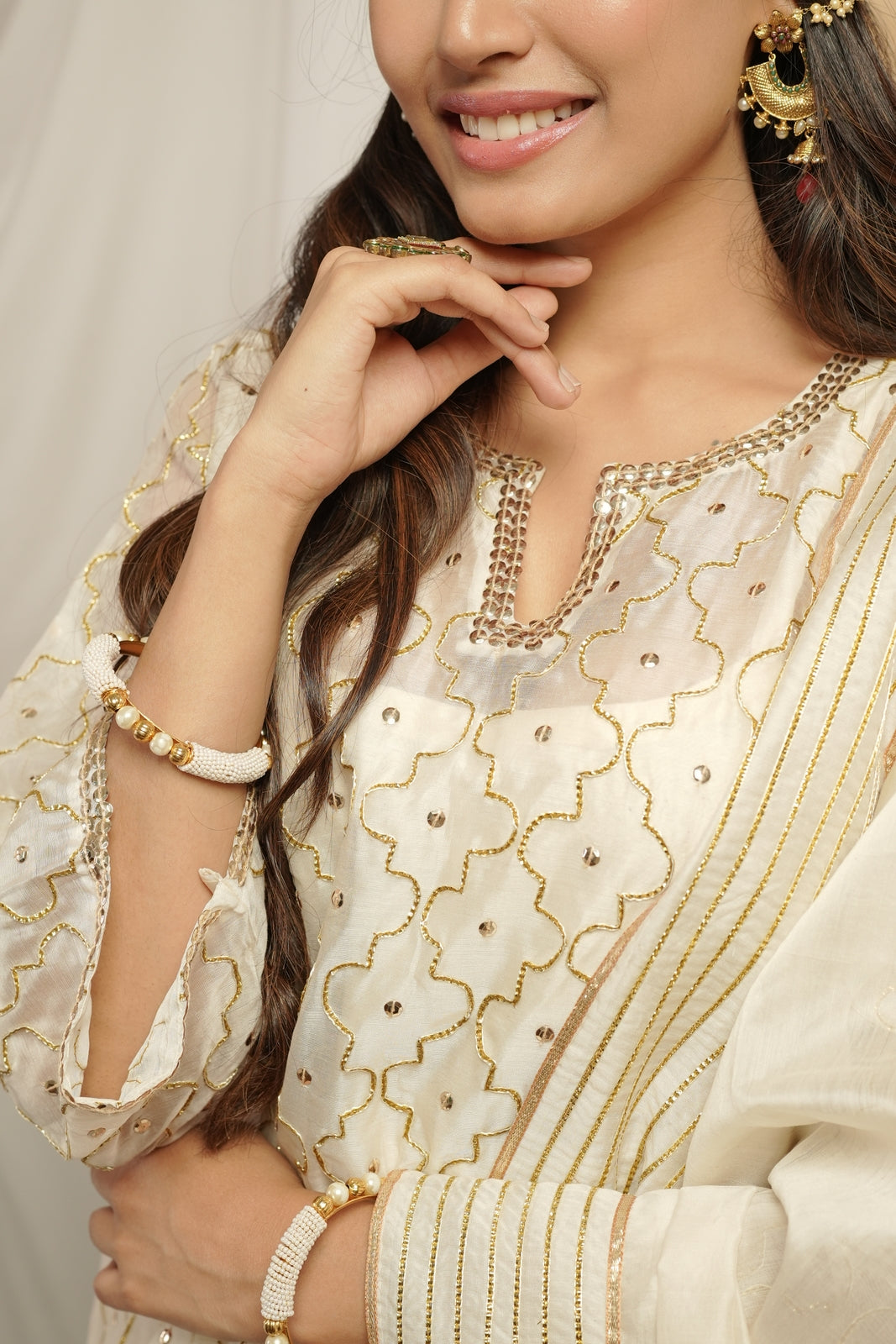 Ivory Sharara Set